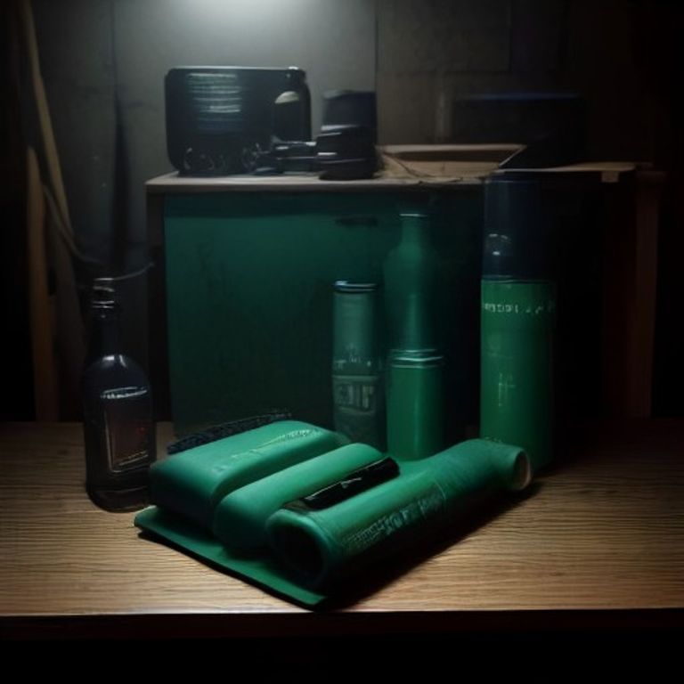 5종 소모품 진열 정물 — 배터리 테스터·부동액·워셔액·타이어·와이퍼의 겨울 전 점검 세트